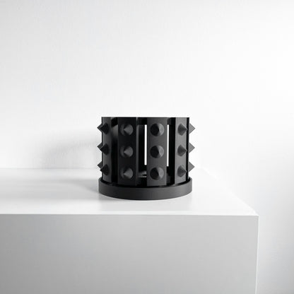 Decorative Orchid Pot, Root View Sculptural Planter, Minimalist Tray, Indoor Breathable Black Greenery Box