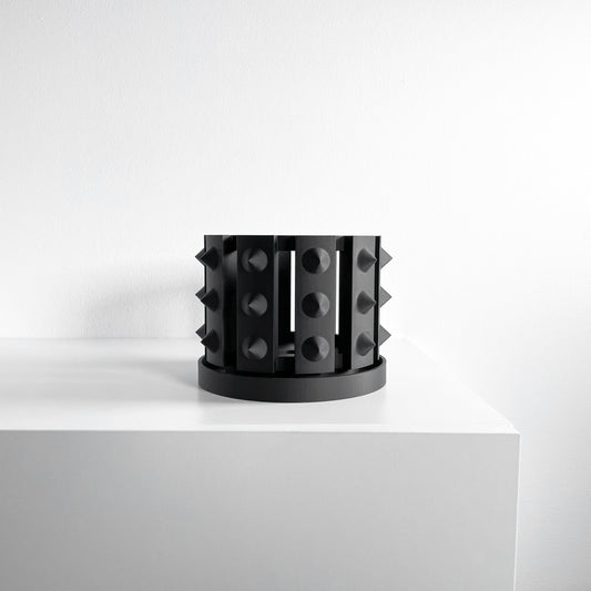 Decorative Orchid Pot, Root View Sculptural Planter, Minimalist Tray, Indoor Breathable Black Greenery Box