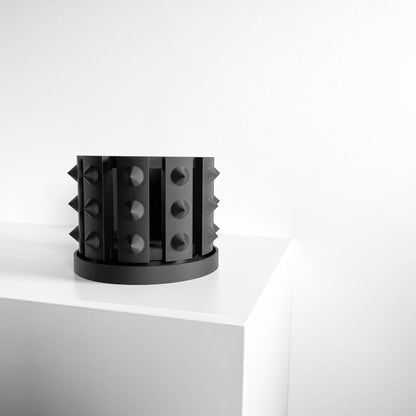 Decorative Orchid Pot, Root View Sculptural Planter, Minimalist Tray, Indoor Breathable Black Greenery Box