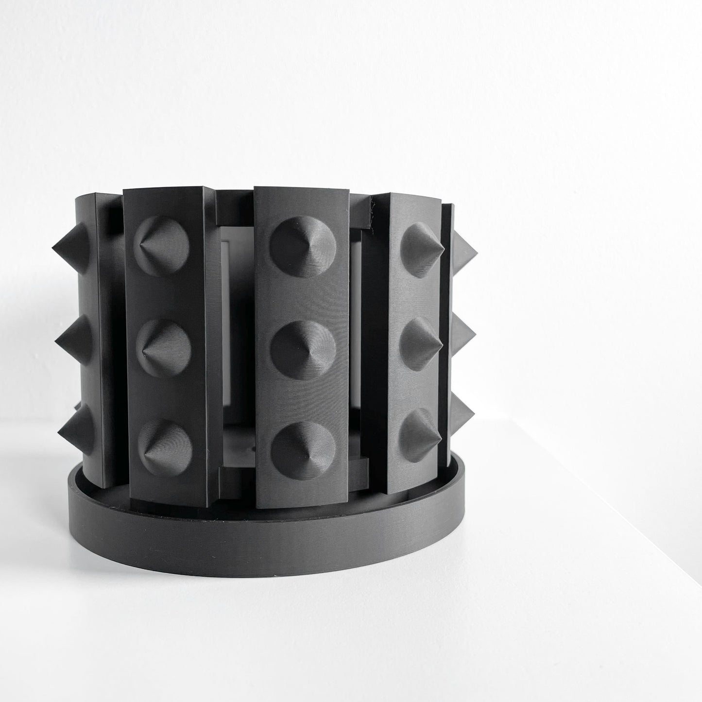 Decorative Orchid Pot, Root View Sculptural Planter, Minimalist Tray, Indoor Breathable Black Greenery Box