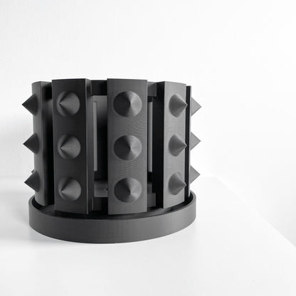 Decorative Orchid Pot, Root View Sculptural Planter, Minimalist Tray, Indoor Breathable Black Greenery Box