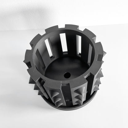 Decorative Orchid Pot, Root View Sculptural Planter, Minimalist Tray, Indoor Breathable Black Greenery Box