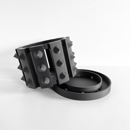 Decorative Orchid Pot, Root View Sculptural Planter, Minimalist Tray, Indoor Breathable Black Greenery Box