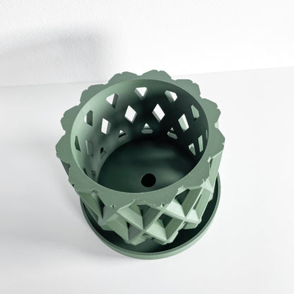 Orchid Pot, Transparent Root Viewfinder, Minimalist Shelf Planter, Crystal Display