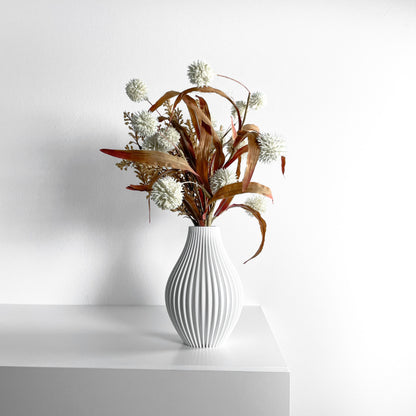 Vase, Contemporary Tabletop Flower Holder, Mantel Accent, Preserved Stems Showpiece, Nordic Style Vase