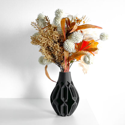 Vase, Sculptural Contemporary Dried Flower Holder, Minimalist Modern Shelf Decor