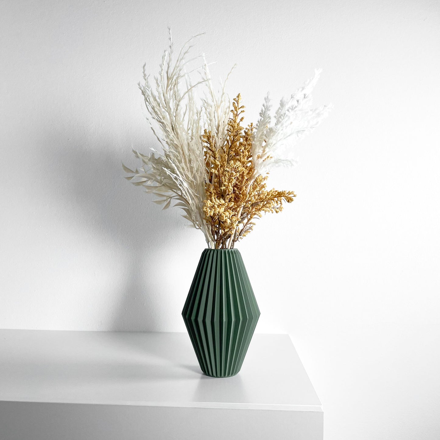 Flower Vase, Sculptural Geometric Swirl, Tabletop Organizer, Nordic Accent Holder