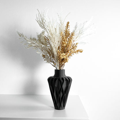 Modern Vase, Contemporary Sculptural Tabletop Vessel, Organic Curved Display Terracotta