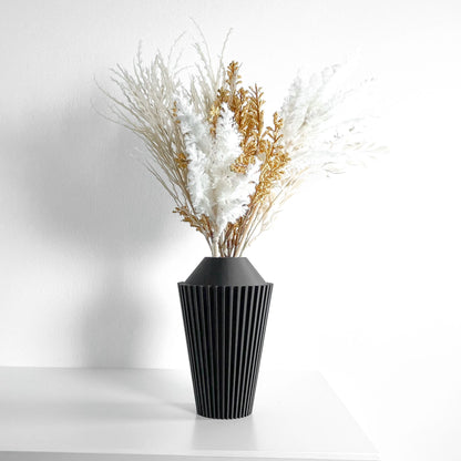 Tabletop Vase, Contemporary Ceramic Look Flower Holder, Sculptural Modern Display