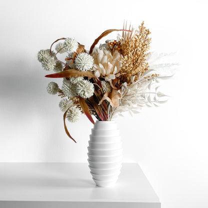 Tabletop Vase, Minimalist Japandi Accent, Modern Dining Centerpiece, Geometric Sculptural