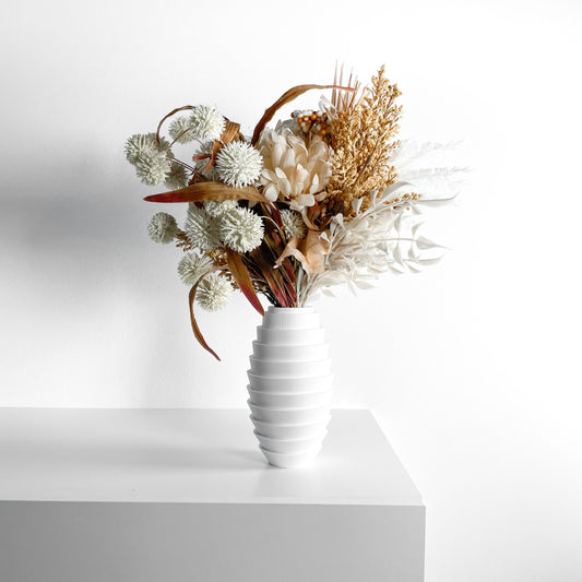 Tabletop Vase, Minimalist Japandi Accent, Modern Dining Centerpiece, Geometric Sculptural