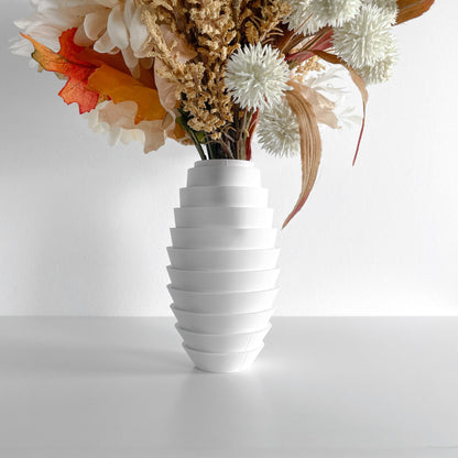 Tabletop Vase, Minimalist Japandi Accent, Modern Dining Centerpiece, Geometric Sculptural