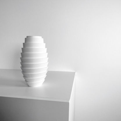 Tabletop Vase, Minimalist Japandi Accent, Modern Dining Centerpiece, Geometric Sculptural