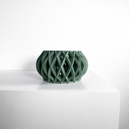 Orchid Planter, Root View Windowsill Pot, Textured Terracotta Basket, Modern Art