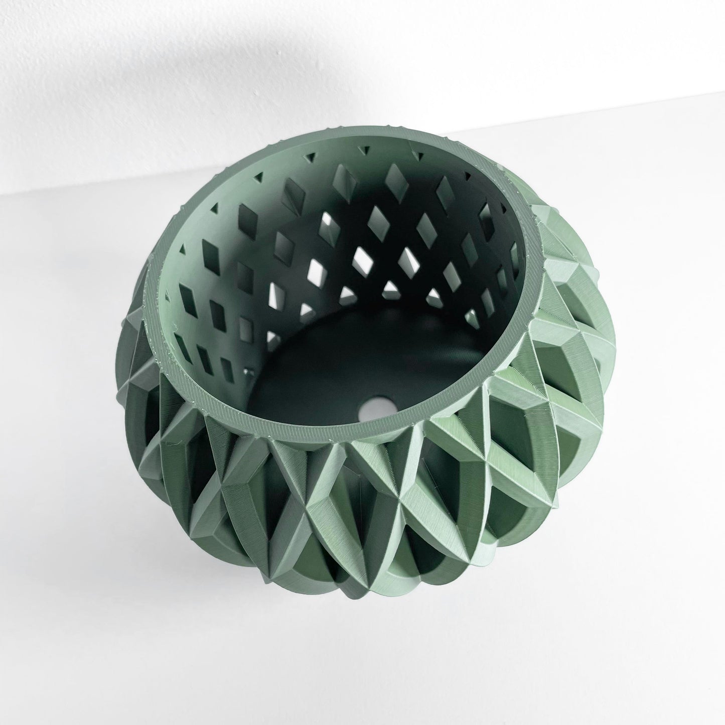 Orchid Planter, Root View Windowsill Pot, Textured Terracotta Basket, Modern Art