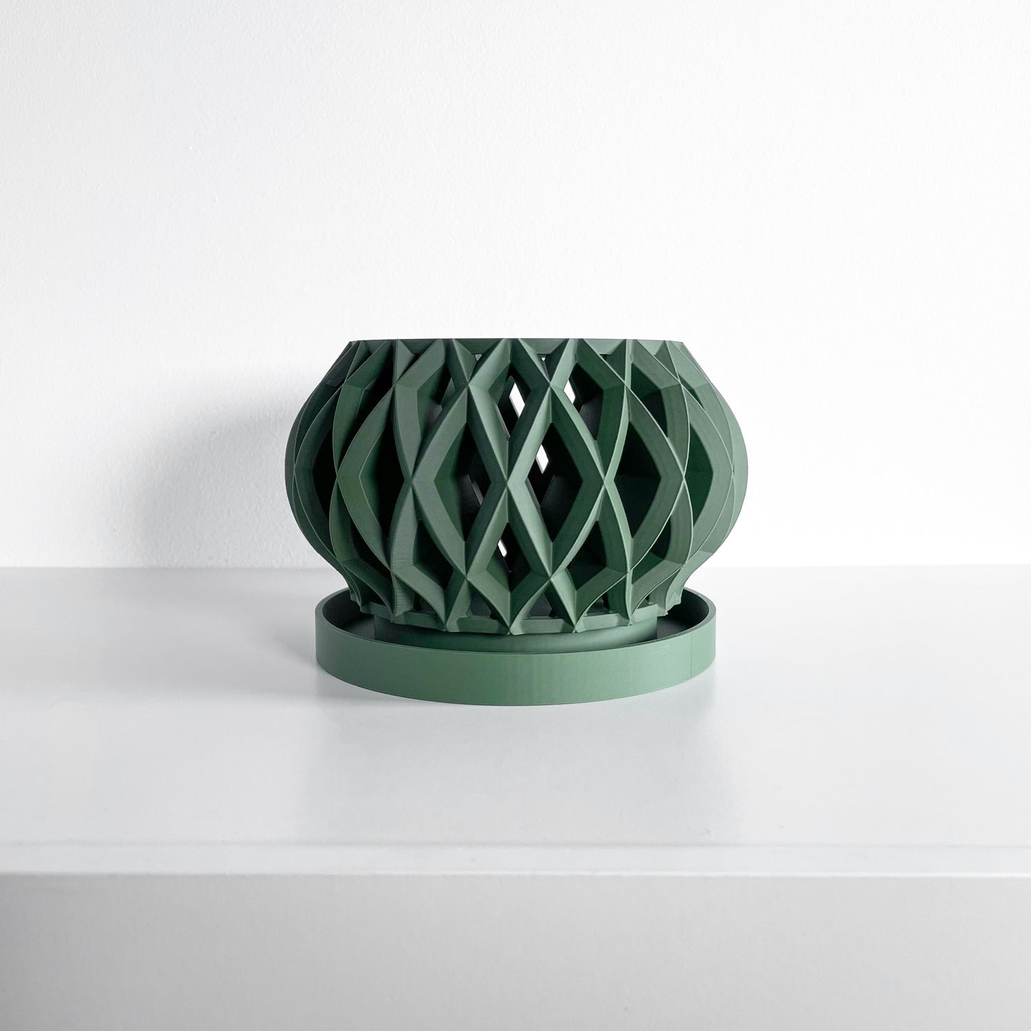 Orchid Planter, Root View Windowsill Pot, Textured Terracotta Basket, Modern Art