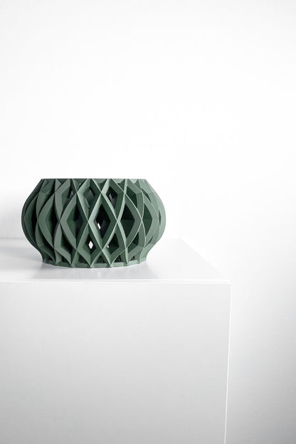 Orchid Planter, Root View Windowsill Pot, Textured Terracotta Basket, Modern Art