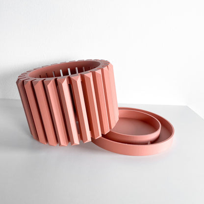 orchid planter, sculptural root view ventilated pot, breathable greenhouse aeration