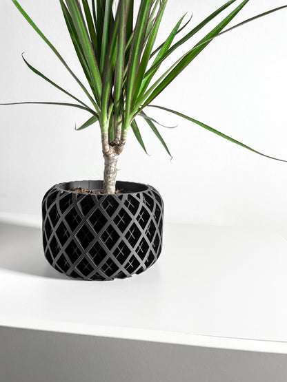 Planter Pot, Contemporary Sculptural Indoor Houseplant Holder, Succulent Desk Organizer, Functional Workspace Idea