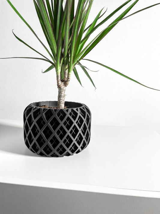 Planter Pot, Contemporary Sculptural Indoor Houseplant Holder, Succulent Desk Organizer, Functional Workspace Idea