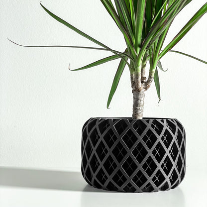 Planter Pot, Contemporary Sculptural Indoor Houseplant Holder, Succulent Desk Organizer, Functional Workspace Idea