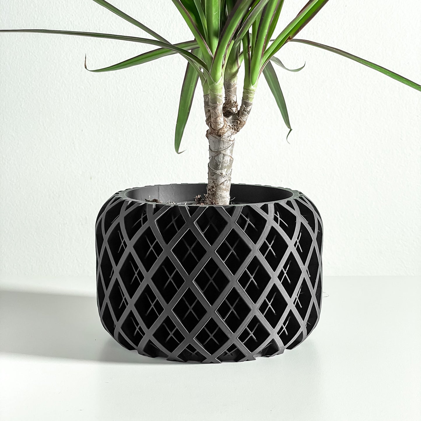 Planter Pot, Contemporary Sculptural Indoor Houseplant Holder, Succulent Desk Organizer, Functional Workspace Idea