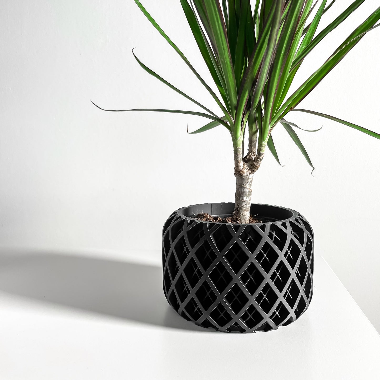 Planter Pot, Contemporary Sculptural Indoor Houseplant Holder, Succulent Desk Organizer, Functional Workspace Idea