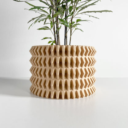 Creative Planter Pot, Modern Indoor Plant Vessel, Cactus Workspace Organizer, 3d Printed, Drainage Holes