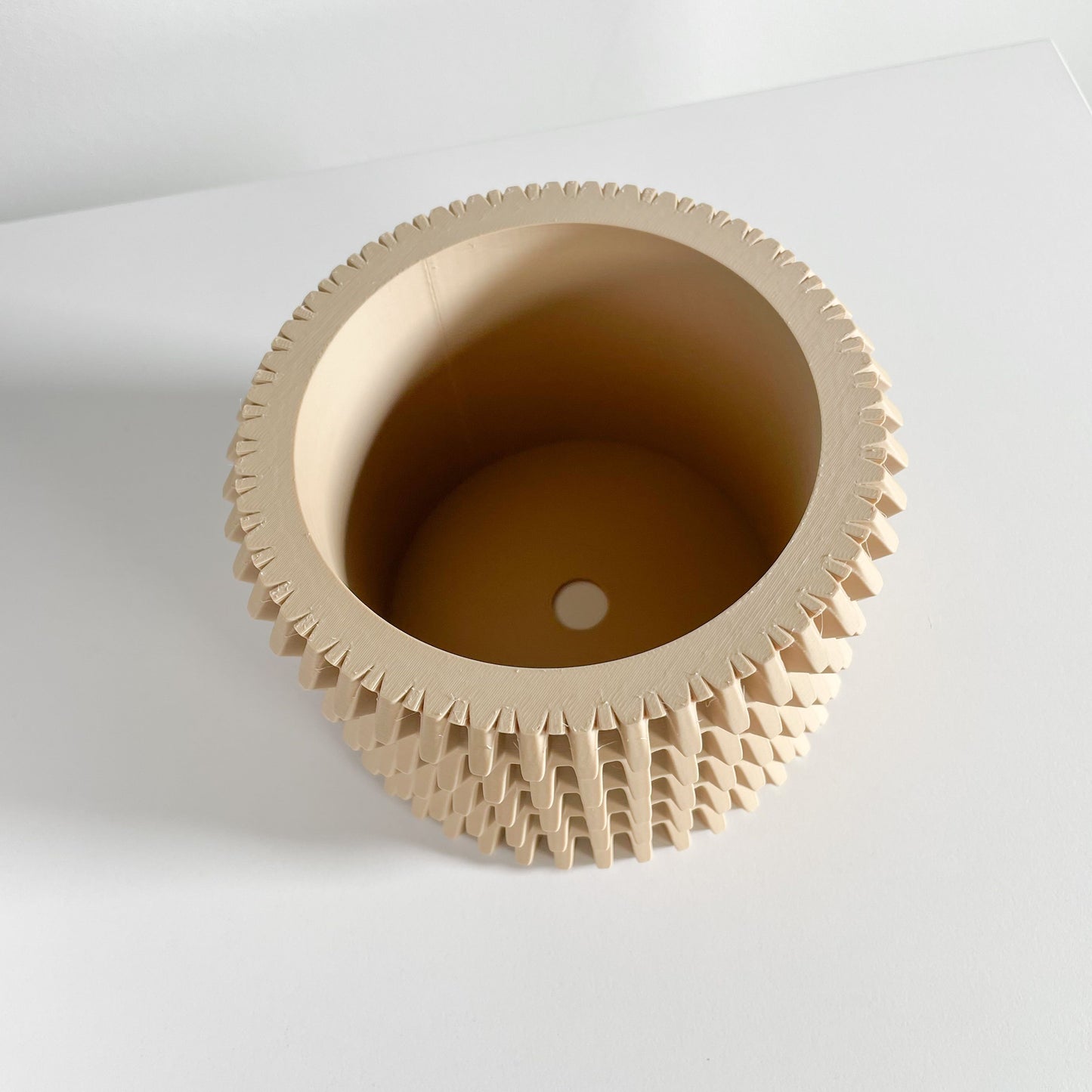 Creative Planter Pot, Modern Indoor Plant Vessel, Cactus Workspace Organizer, 3d Printed, Drainage Holes