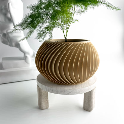 Art Deco Planter Pot, Sculptural Geometric Indoor Succulent Holder, Minimalist Bold Room Accent
