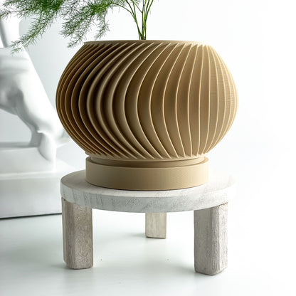 Art Deco Planter Pot, Sculptural Geometric Indoor Succulent Holder, Minimalist Bold Room Accent