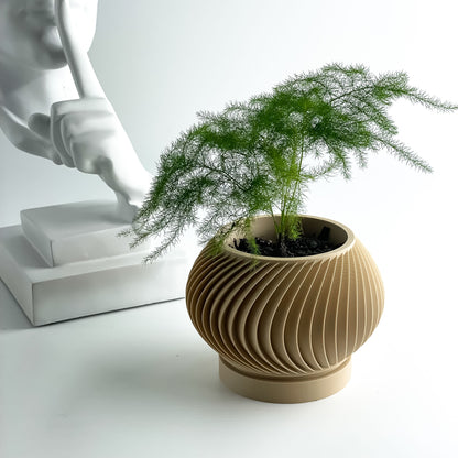 Art Deco Planter Pot, Sculptural Geometric Indoor Succulent Holder, Minimalist Bold Room Accent