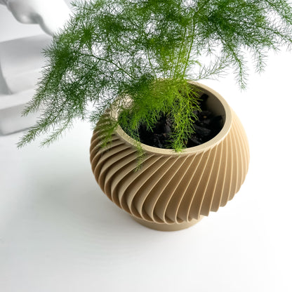 Art Deco Planter Pot, Sculptural Geometric Indoor Succulent Holder, Minimalist Bold Room Accent