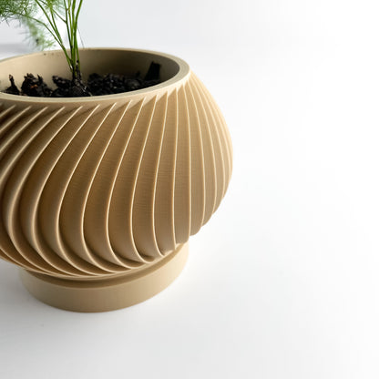 Art Deco Planter Pot, Sculptural Geometric Indoor Succulent Holder, Minimalist Bold Room Accent