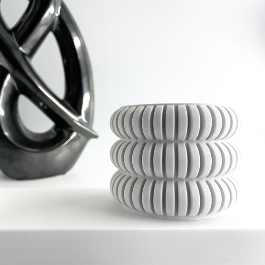 Planter Pot, Architectural Succulent Container, Indoor Display, Olive Desk Organizer