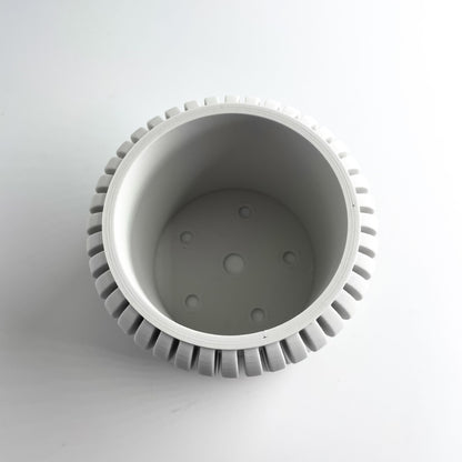 Planter Pot, Architectural Succulent Container, Indoor Display, Olive Desk Organizer