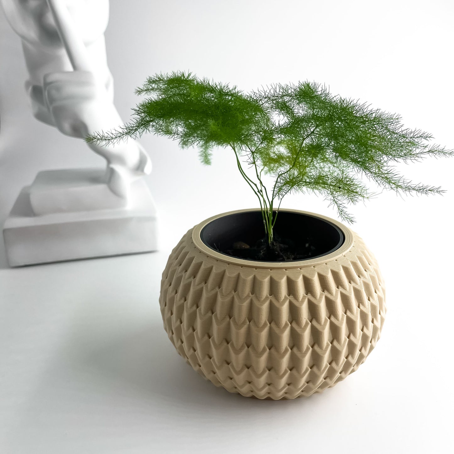 Planter Pot, Architectural Succulent Holder, Minimalist Workspace Organizer, Elegant Container