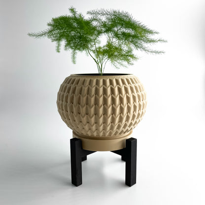 Planter Pot, Architectural Succulent Holder, Minimalist Workspace Organizer, Elegant Container