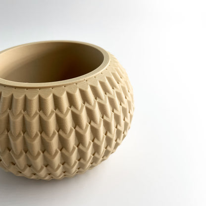 Planter Pot, Architectural Succulent Holder, Minimalist Workspace Organizer, Elegant Container