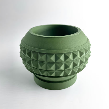 Planter Pot Minimalist Indoor Succulent Holder, Desk Organizer, Contemporary Black