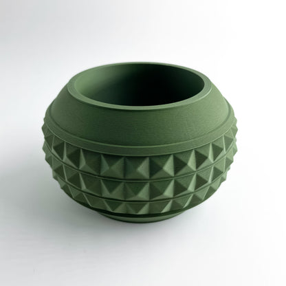 Planter Pot Minimalist Indoor Succulent Holder, Desk Organizer, Contemporary Black