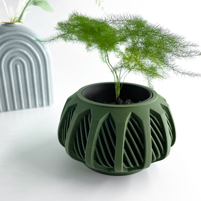 Planter Pot, Sculptural Geometric Modern Container, Succulent Holder, Desk Organizer