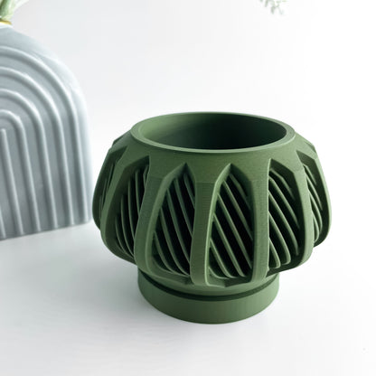 Planter Pot, Sculptural Geometric Modern Container, Succulent Holder, Desk Organizer