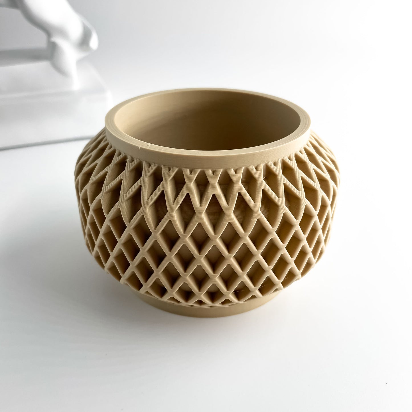 Planter Pot Vessel, Indoor Herb Holder, Succulent Desktop Organizer, Matte Slate-Look Decor