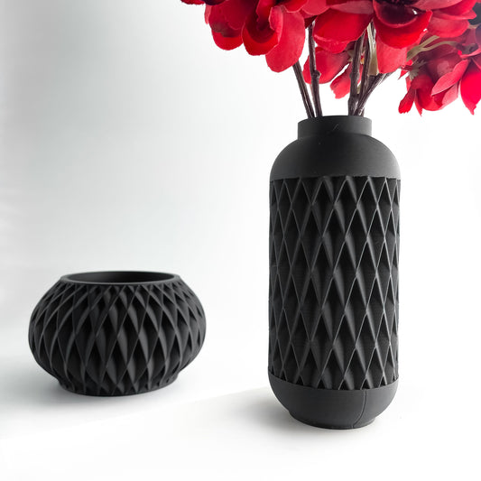 Contemporary Vase, Minimalist Sculptural Accent, Desk Flower Holder, Geometric Centerpiece