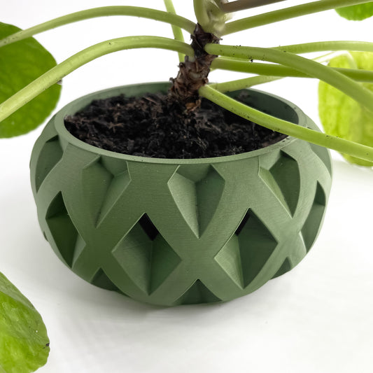 Succulent Planter, Geometric Architectural Fractal Pot, Desk Organizer, Modern Accent