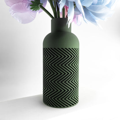 Geometric Vase, Modern Minimalist Tabletop Decor, Floral Display, Nordic Accent.
