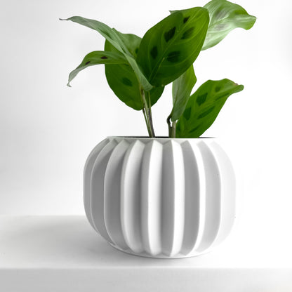 Planter Pot, Sculptural Desktop Succulent Holder, Contemporary Minimalist Workspace Accent