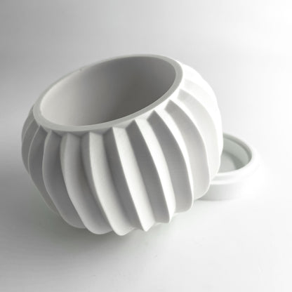 Planter Pot, Sculptural Desktop Succulent Holder, Contemporary Minimalist Workspace Accent