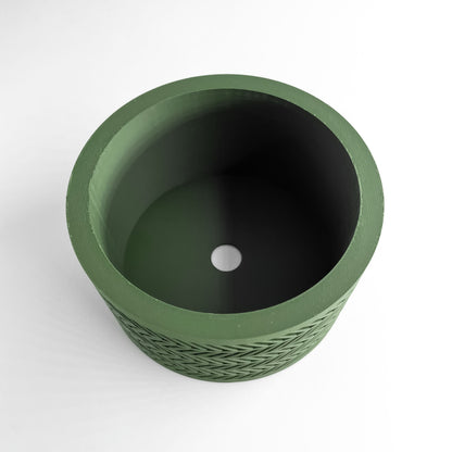 Planter Pot, Sculptural Indoor Vessel, Herb Container, Minimalist Desk Organizer